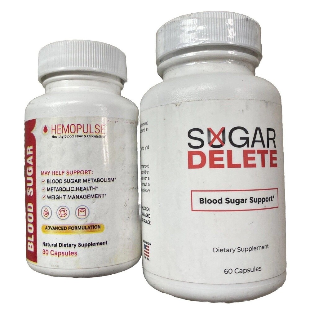 Sugar Delete Blood Sugar Support 90 Capsules Hemopulse 30 Capsules Metabolism